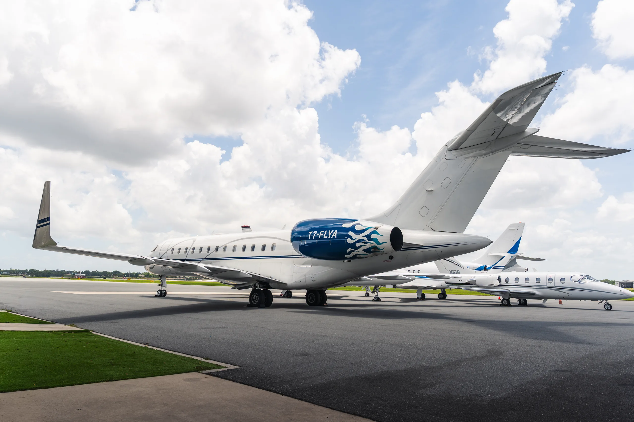 Exterior view of a Bombardier Global Express.
