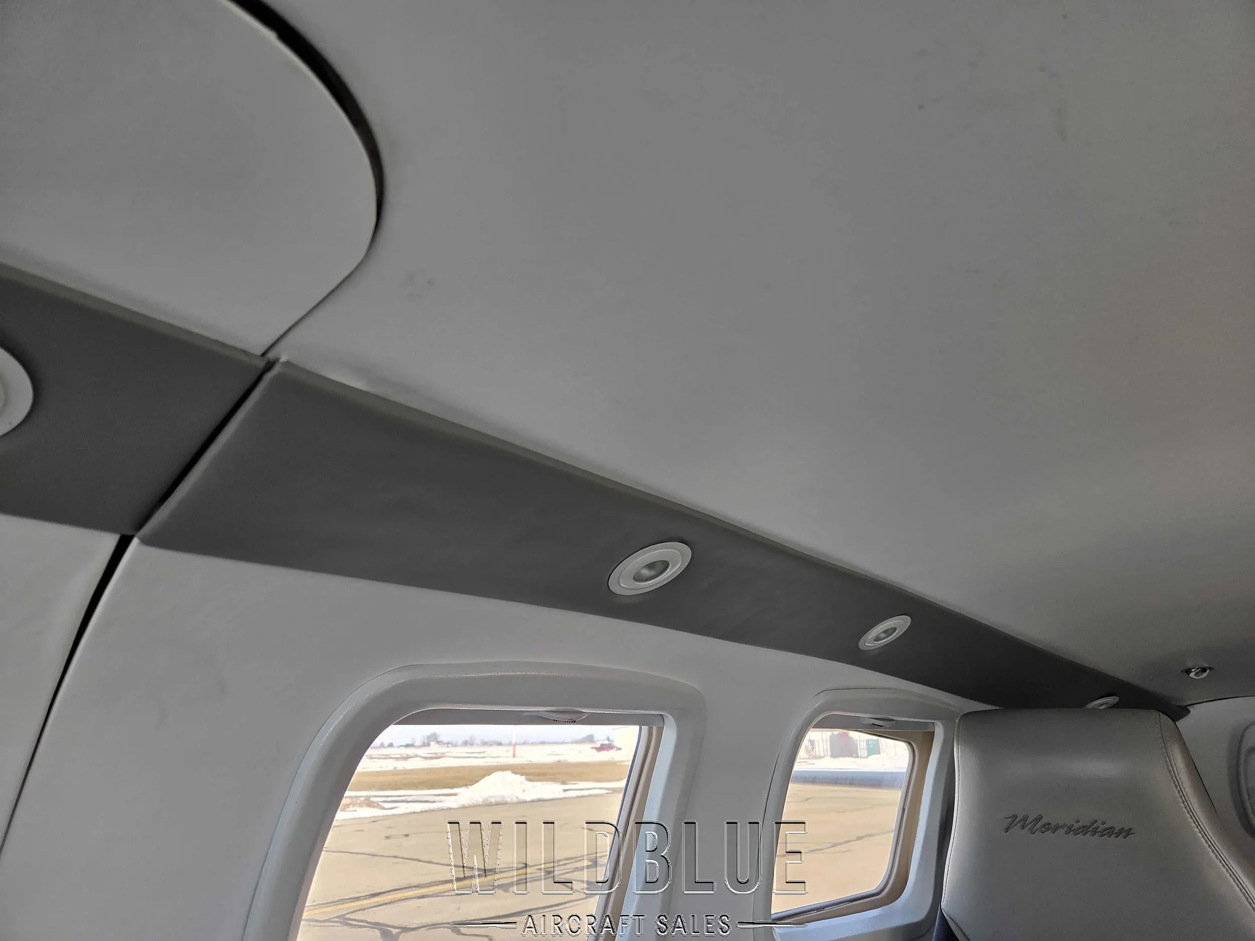 Cabin interior of a 1989 Piper Malibu Mirage.