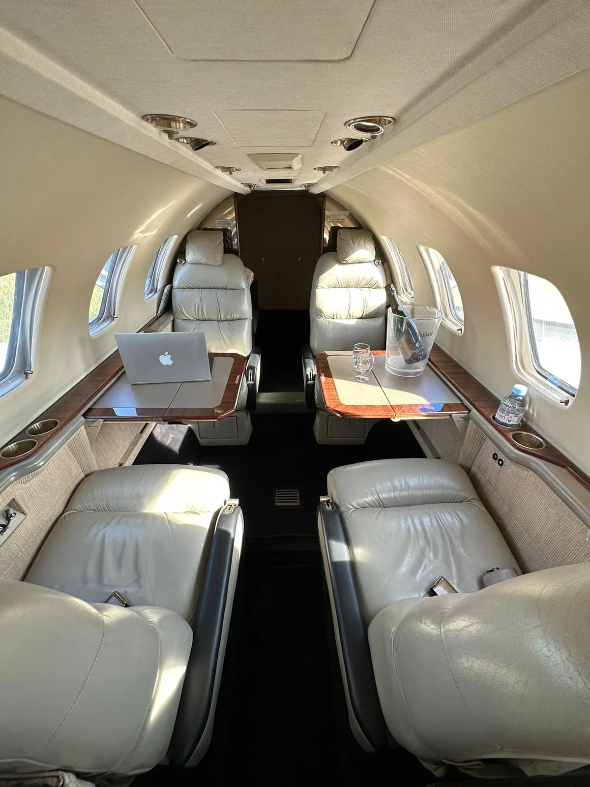 Cabin interior of a 1996 Cessna Citation V Ultra.