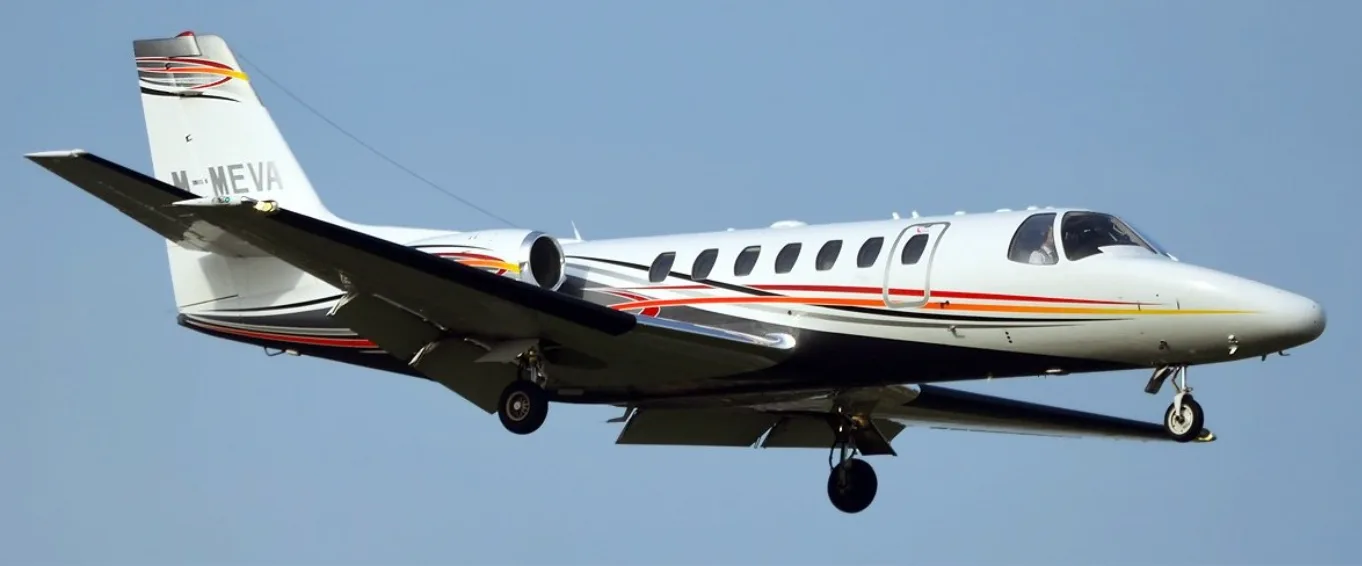 Exterior view of a 1996 Cessna Citation V Ultra.
