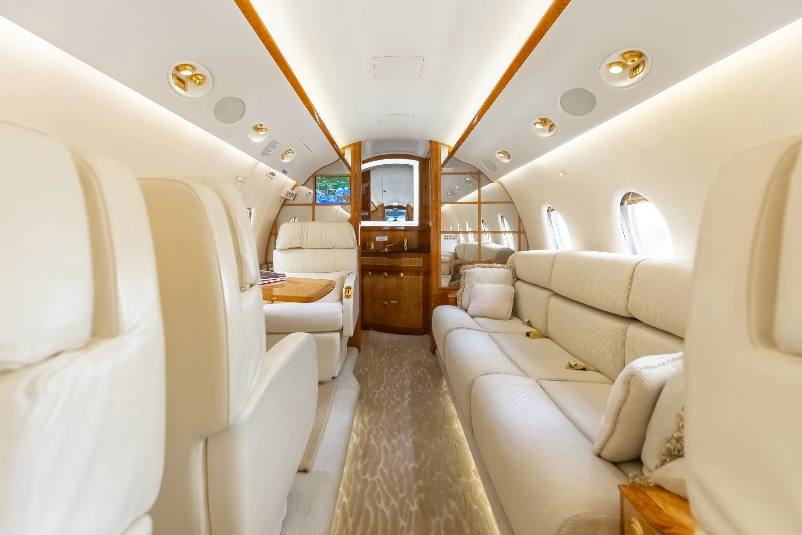 Cabin interior of a 2003 Gulfstream G200 SN 089.