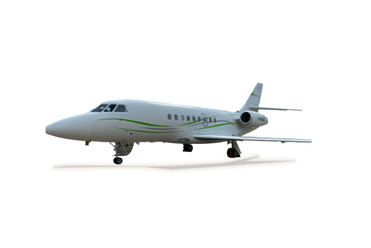 Marketing image of a 2007 Dassault Falcon 2000EX EASy.