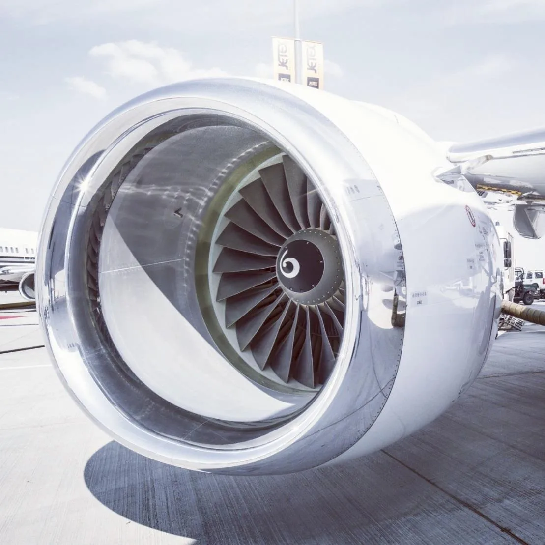 Engine detail of a 2008 Boeing BBJ3 37560 YH301.