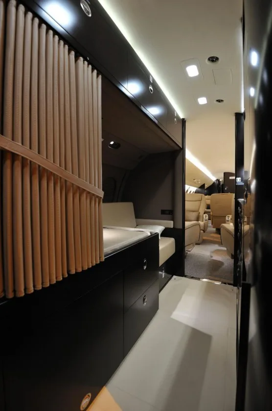 Cabin interior of a 2011 Dassault Falcon 7X SN 132.