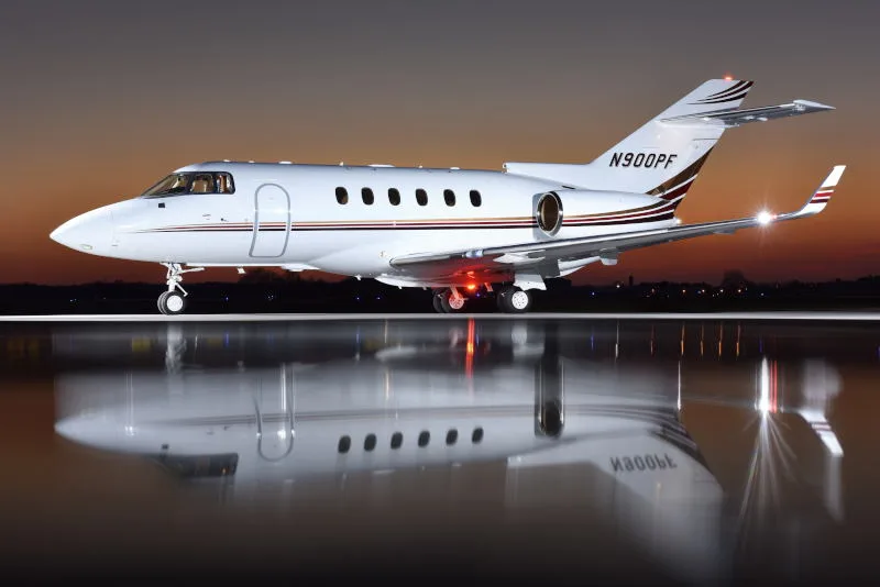 Exterior view of a 2012 Hawker 900XP, HA-0209.