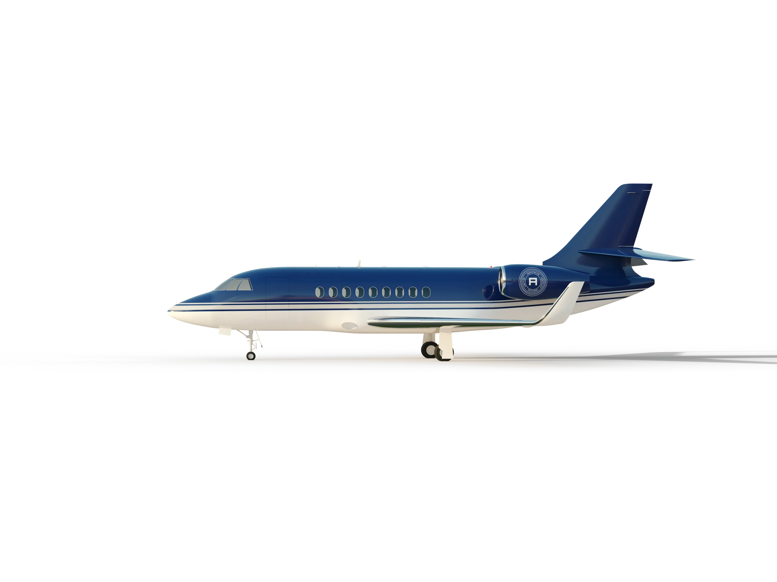 Marketing image of a 2016 Dassault Falcon 2000LXS.