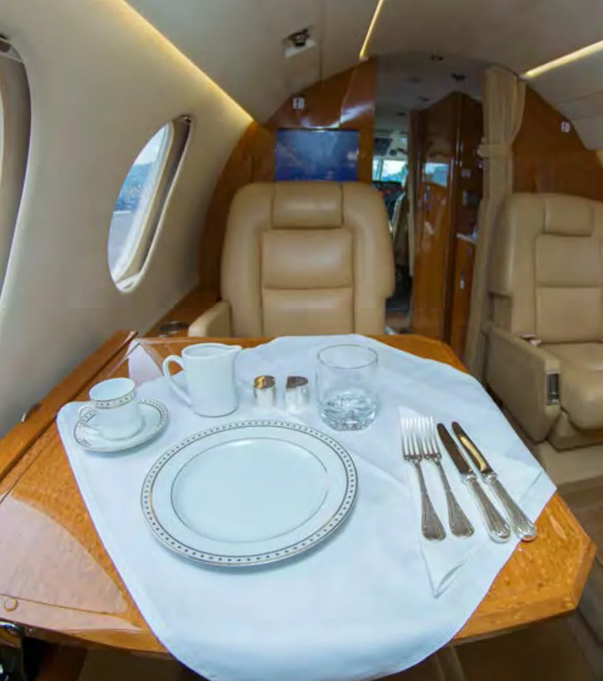Cabin interior of a 2006 Dassault Falcon 50EX SN 345.