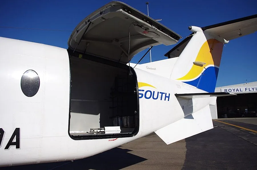 Exterior view of a Beechcraft 1900D.