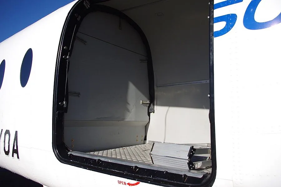 Cabin interior of a Beechcraft 1900D.