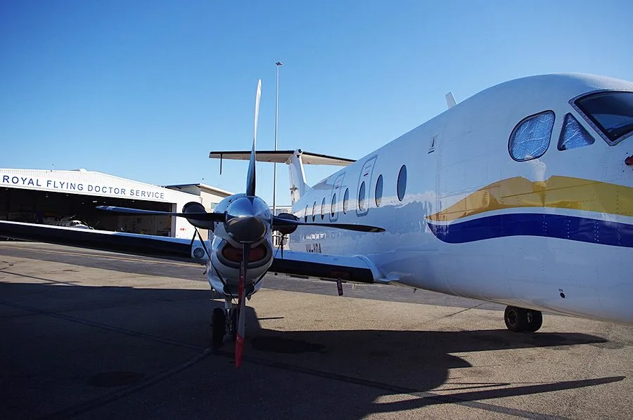 Exterior view of a Beechcraft 1900D.