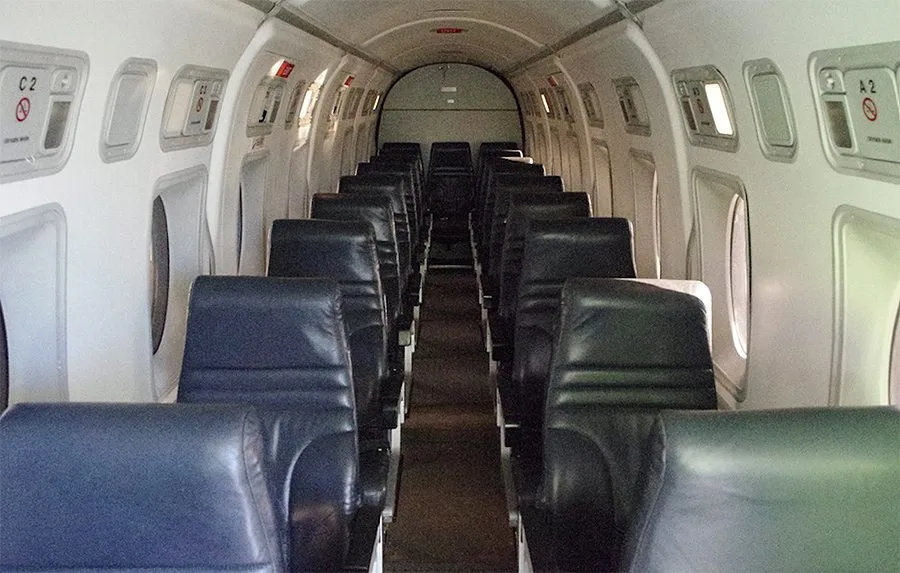 Cabin interior of a Beechcraft 1900D.