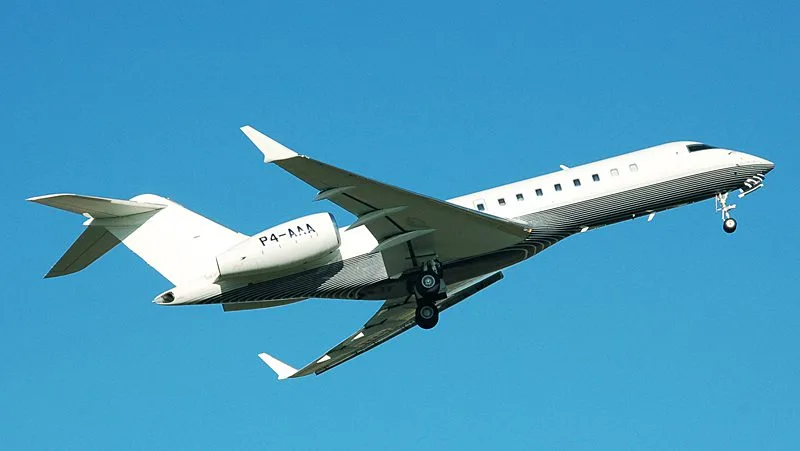 Marketing image of a 1999 Bombardier Global Express.