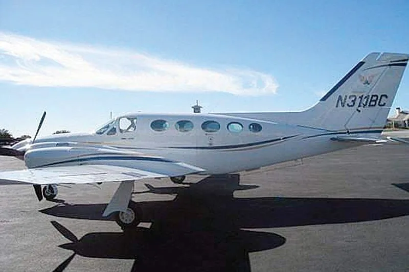 Exterior view of a 1976 Cessna 421C, N311BC.