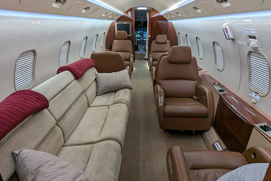 Cabin interior of a Bombardier Challenger 300 – 20075.