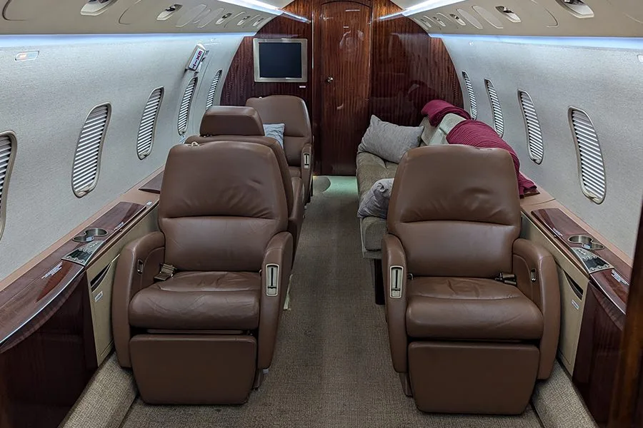 Cabin interior of a Bombardier Challenger 300 – 20075.