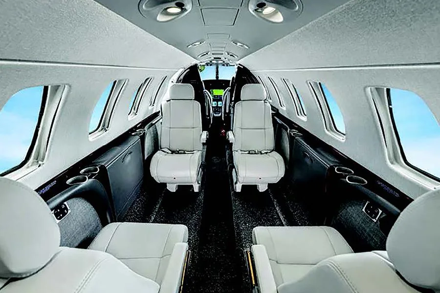 Cabin interior of a Cessna Citation CJ3+ – 525B-0652.