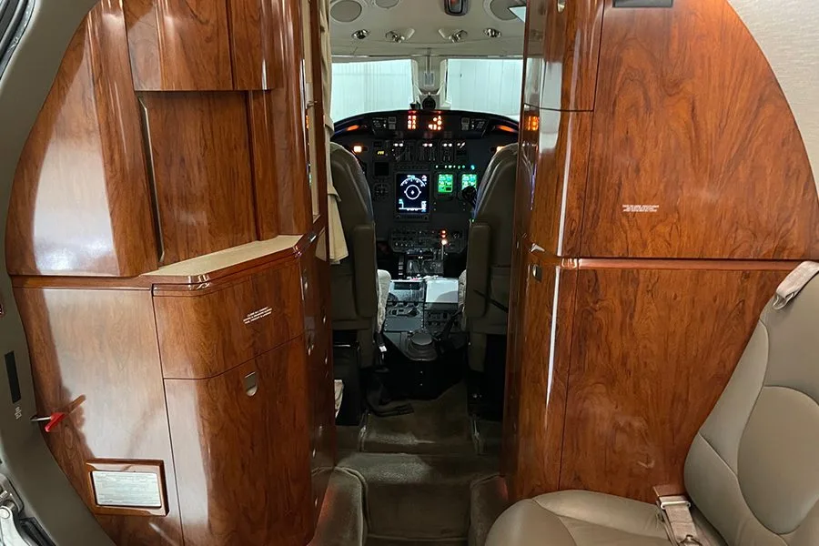 Cabin interior of a Cessna Citation Excel – 5182.