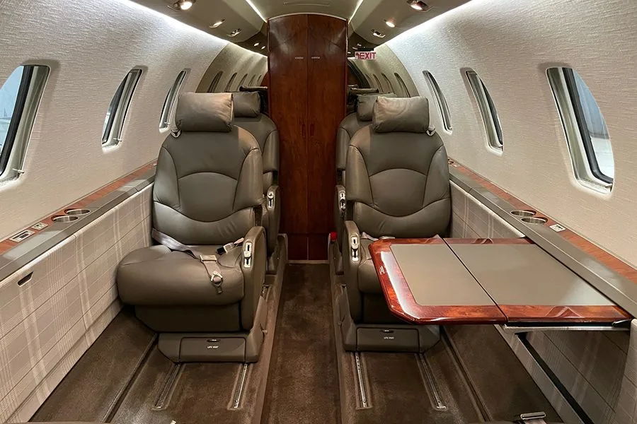 Cabin interior of a Cessna Citation Excel – 5182.