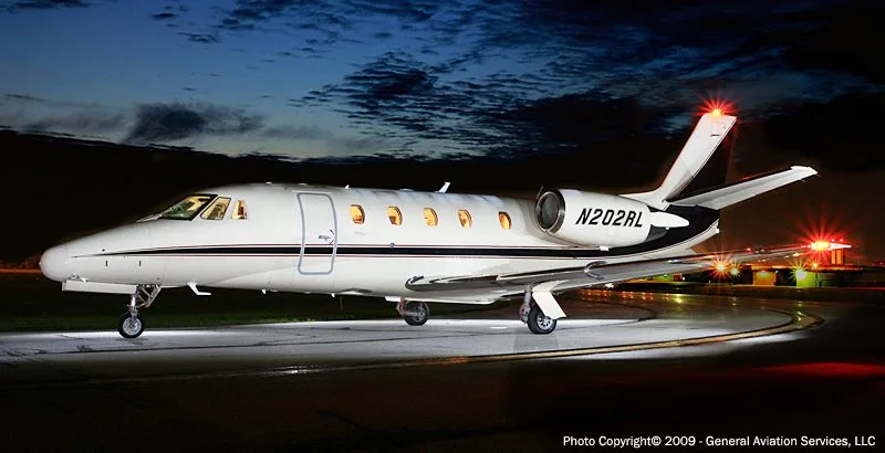 Exterior view of a 1998 Cessna Excel.