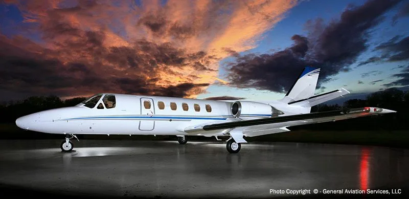 Exterior view of a 1978 Cessna II.