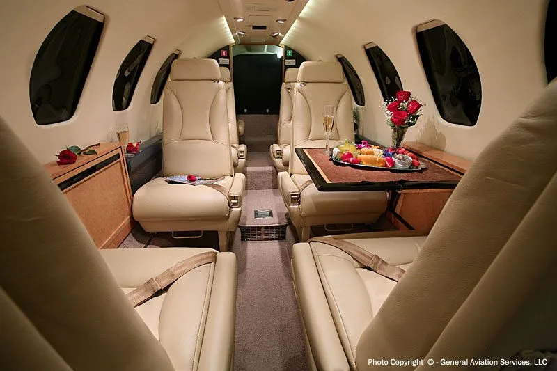 Cabin interior of a 1978 Cessna II.
