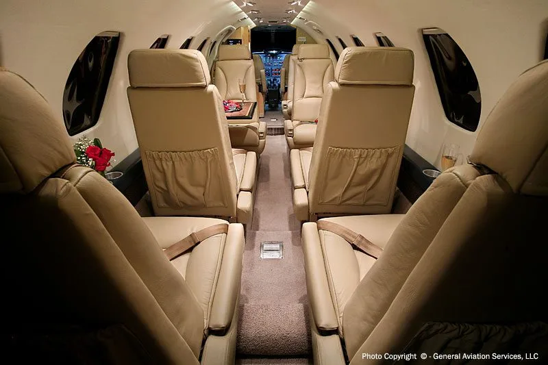 Cabin interior of a 1978 Cessna II.