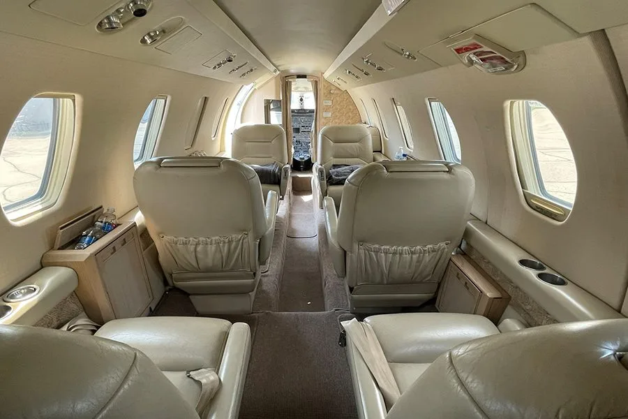 Cabin interior of a Cessna Citation III – 0154.