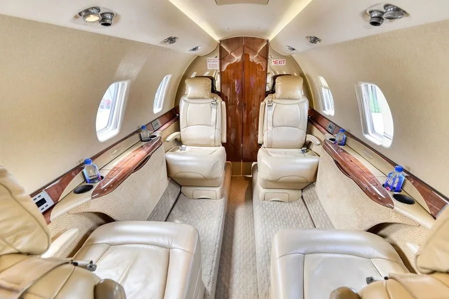 Cabin interior of a Honeywell.