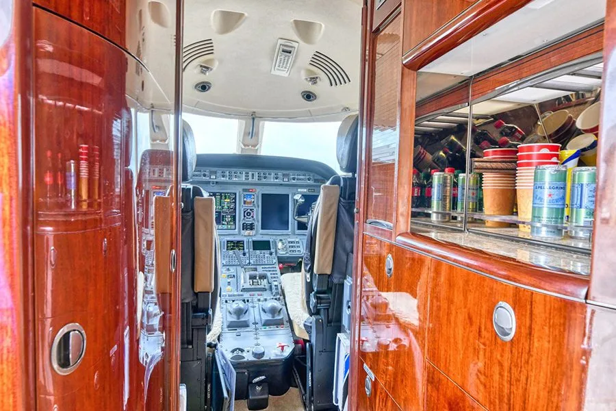 Cabin interior of a Honeywell.