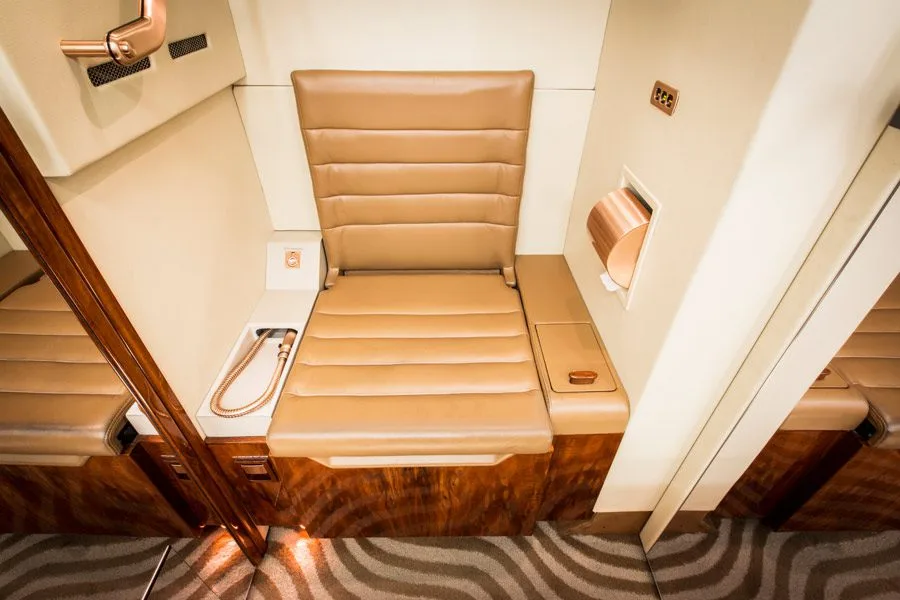 Cabin interior of a Dassault Falcon 900B-0111.