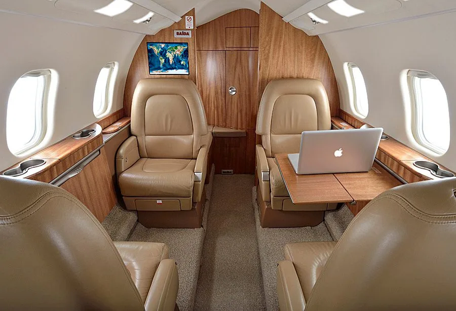 Cabin interior of a Honeywell 60XR.