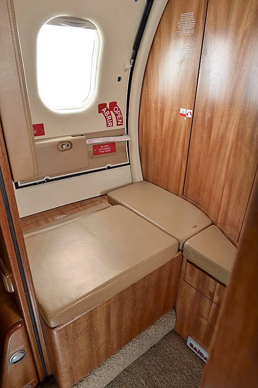 Cabin interior of a Honeywell 60XR.