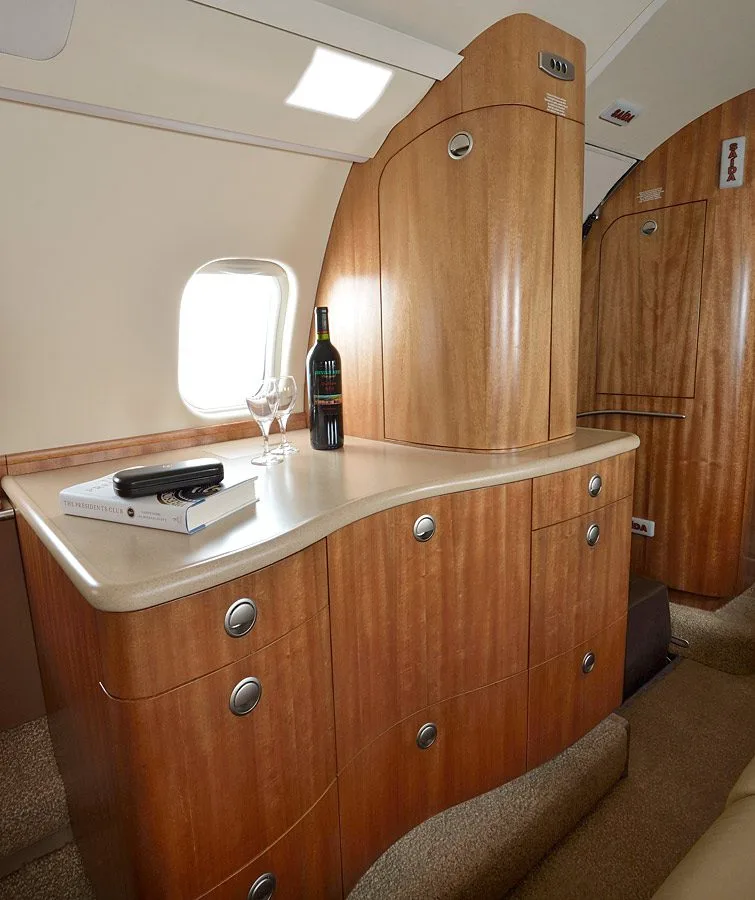 Cabin interior of a Honeywell 60XR.