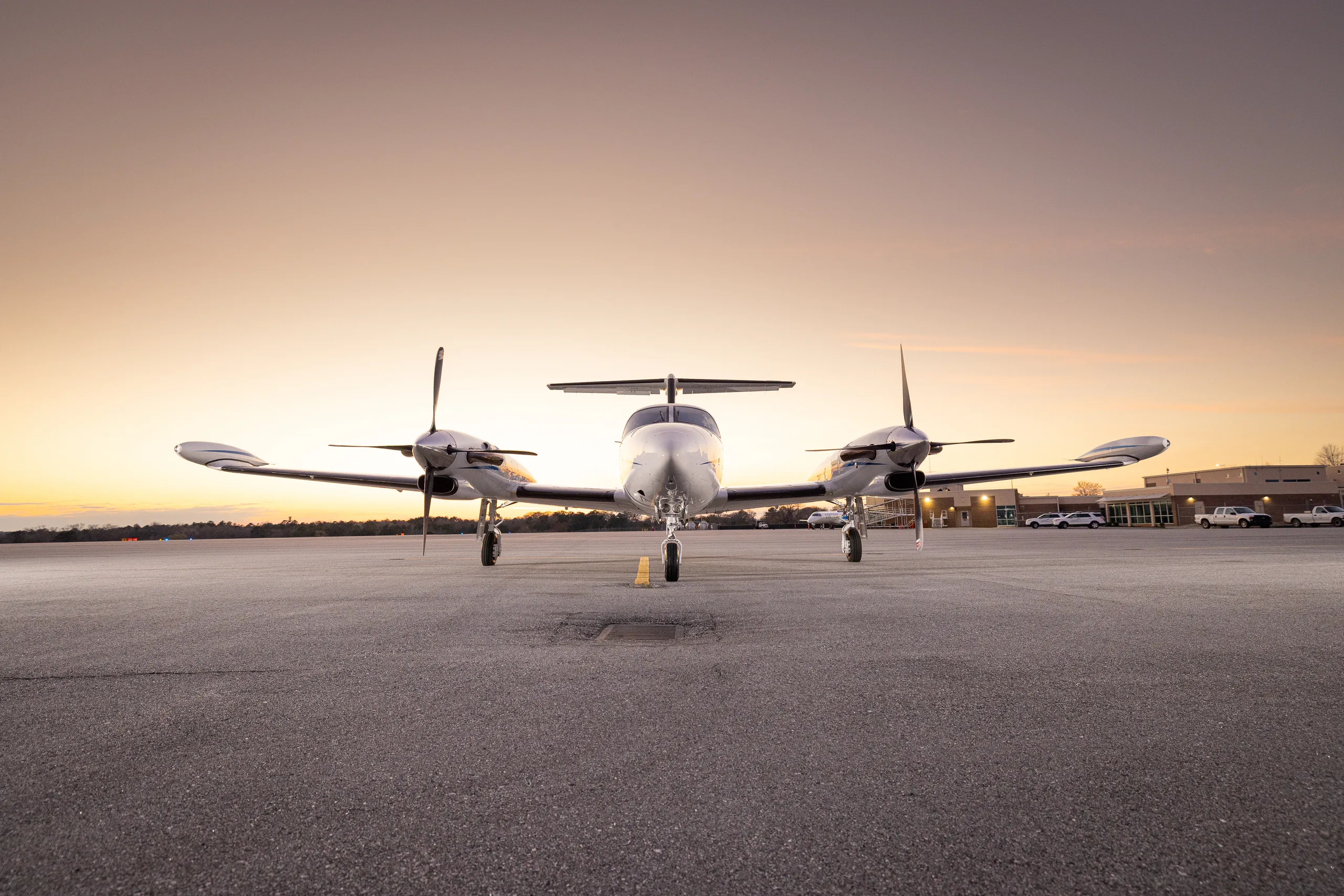 Exterior view of a 1981 Piper Cheyenne III, N332SM.