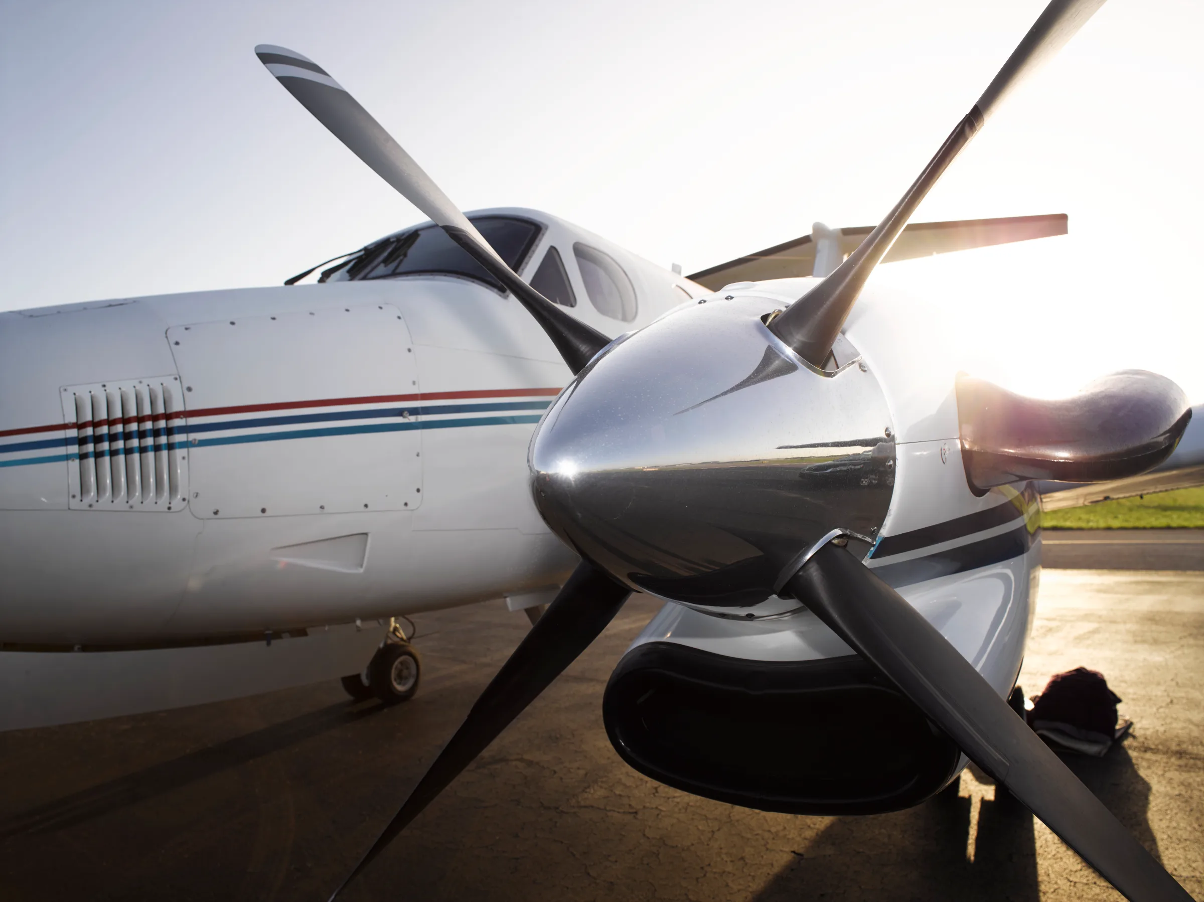 Exterior view of a 1983 Beechcraft King Air F90.