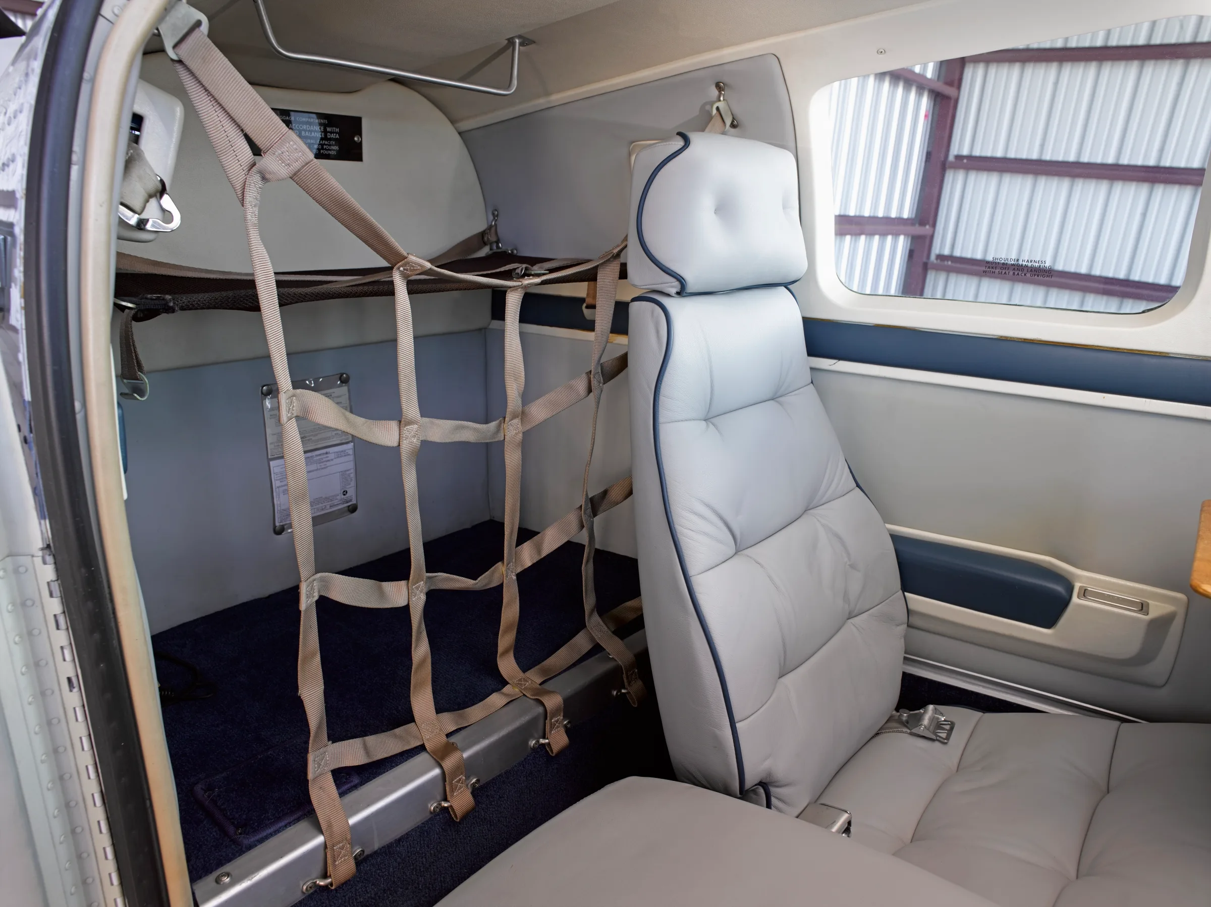 Cabin interior of a 1990 Beechcraft 58 Baron.