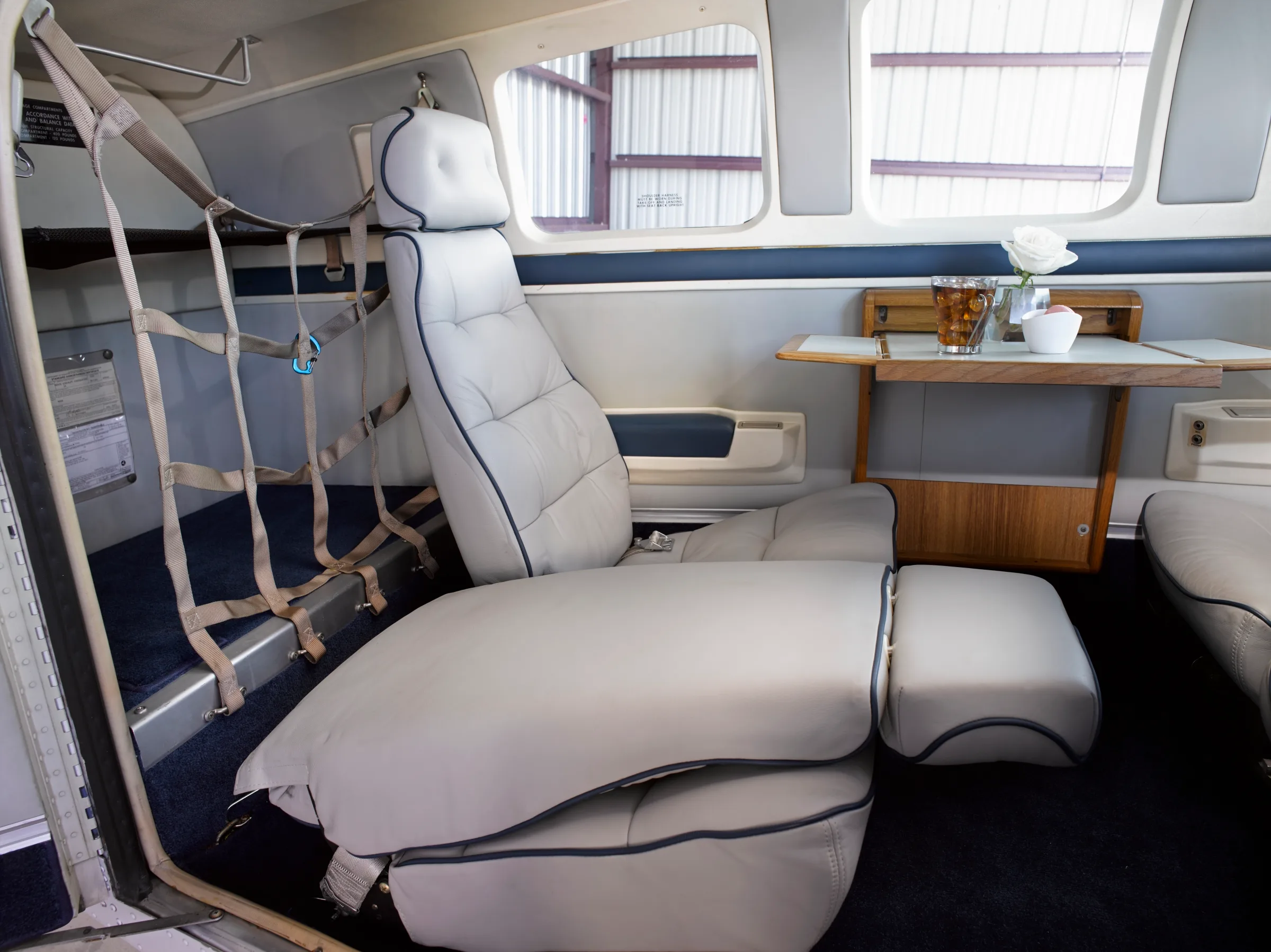 Cabin interior of a 1990 Beechcraft 58 Baron.