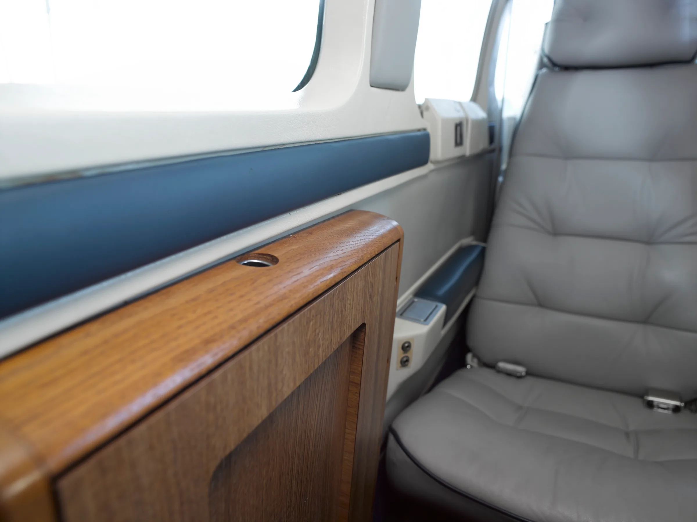 Cabin interior of a 1990 Beechcraft 58 Baron.