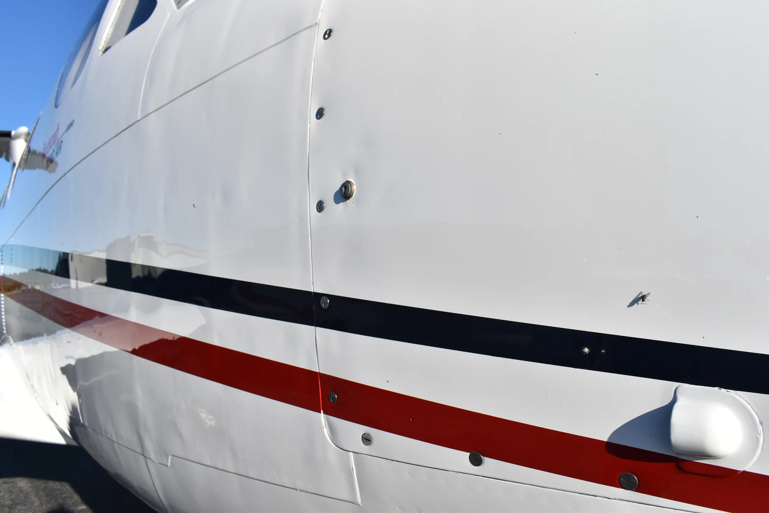Engine detail of a 1999 Beechcraft King Air 350.