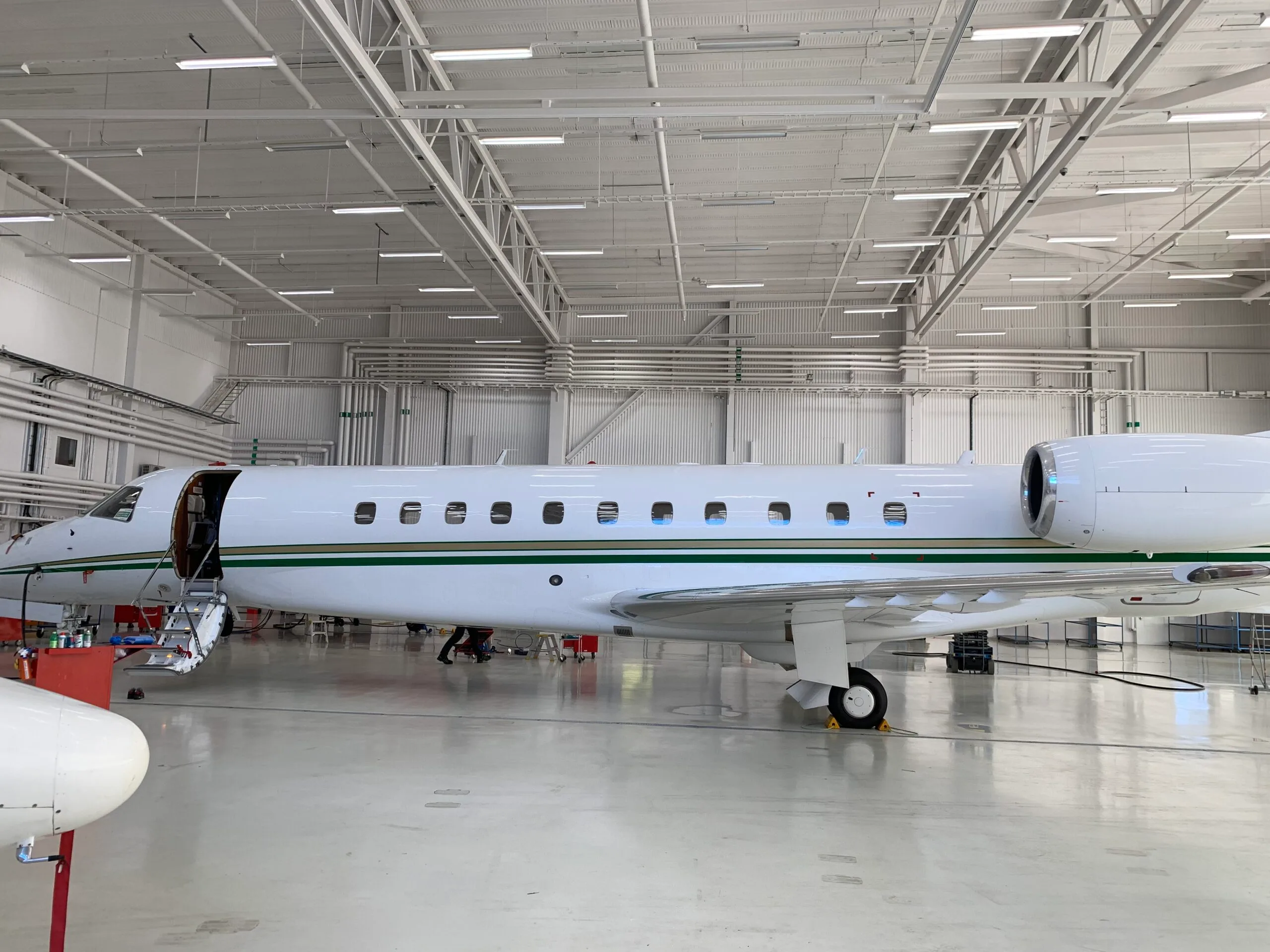Exterior view of a 2008 Embraer Legacy 600, SE-DJG.