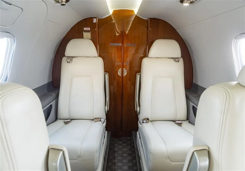 Cabin interior of a 2012 Embraer Phenom 300.