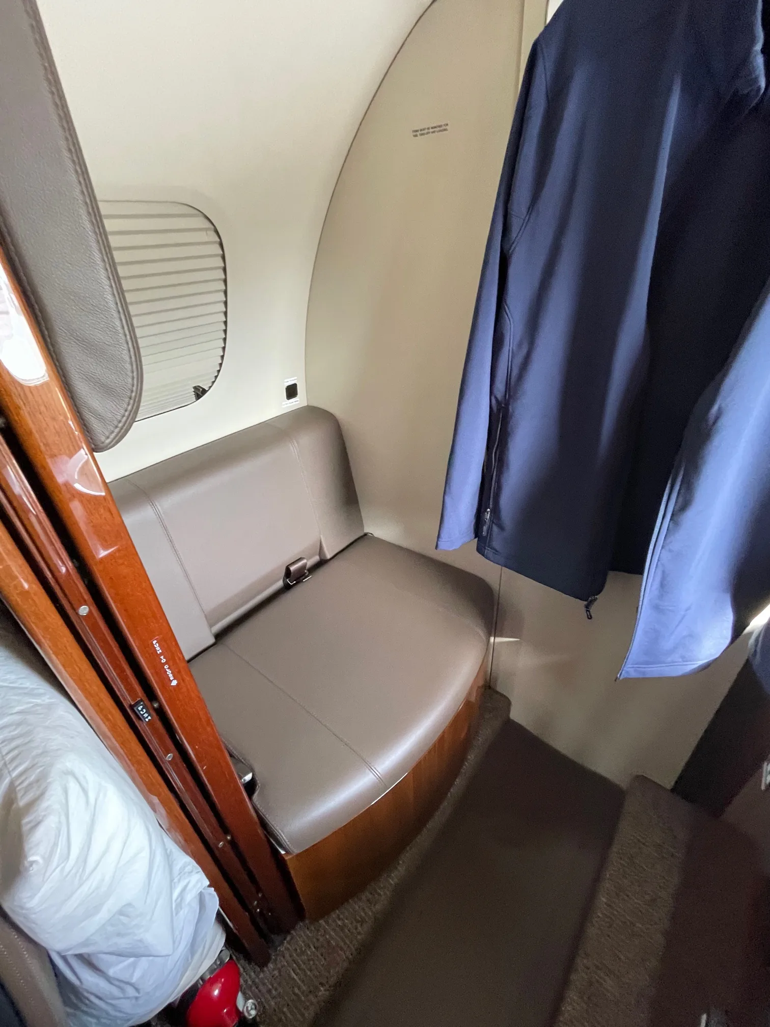Cabin interior of a 2019 Embraer Phenom 300E.