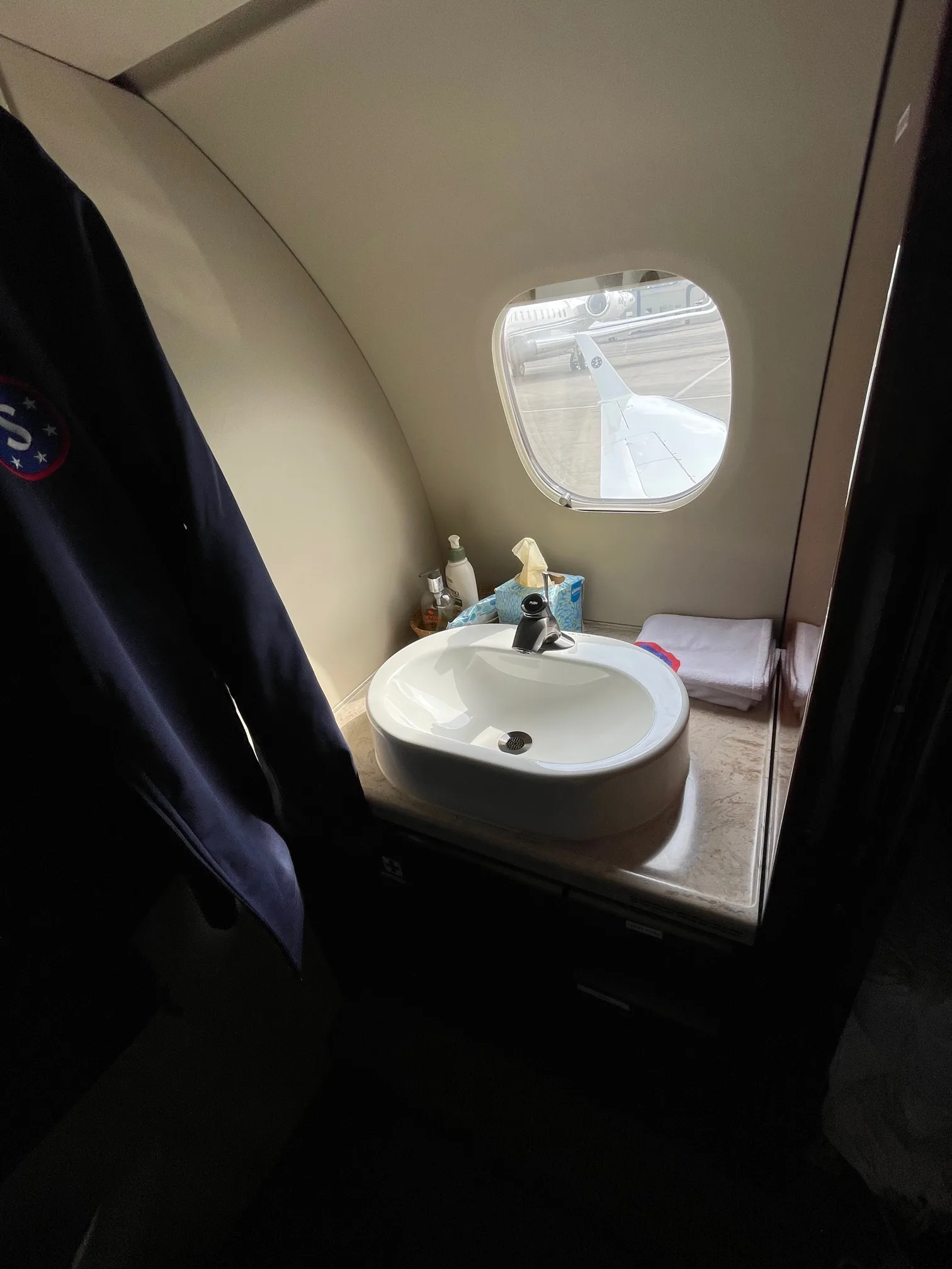 Cabin interior of a 2019 Embraer Phenom 300E.