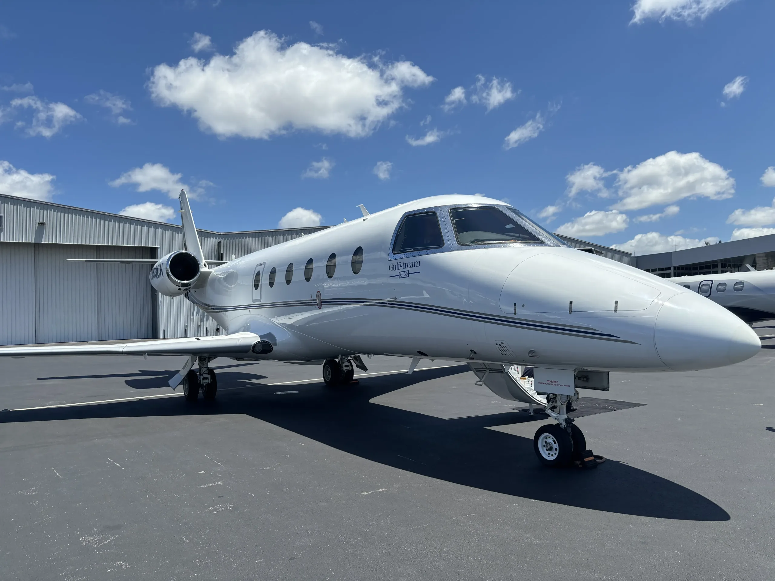Cabin interior of a 2016 Gulfstream.