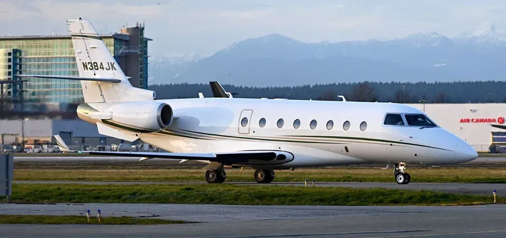 Exterior view of a 2002 Gulfstream.
