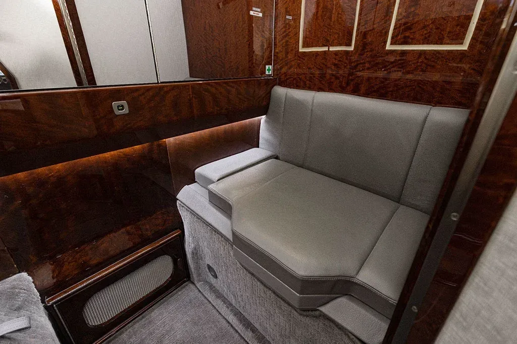 Cabin interior of a 2002 Dassault Falcon.