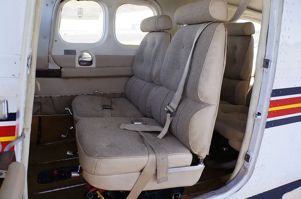 Cabin interior of a 1981 Cessna P210N.