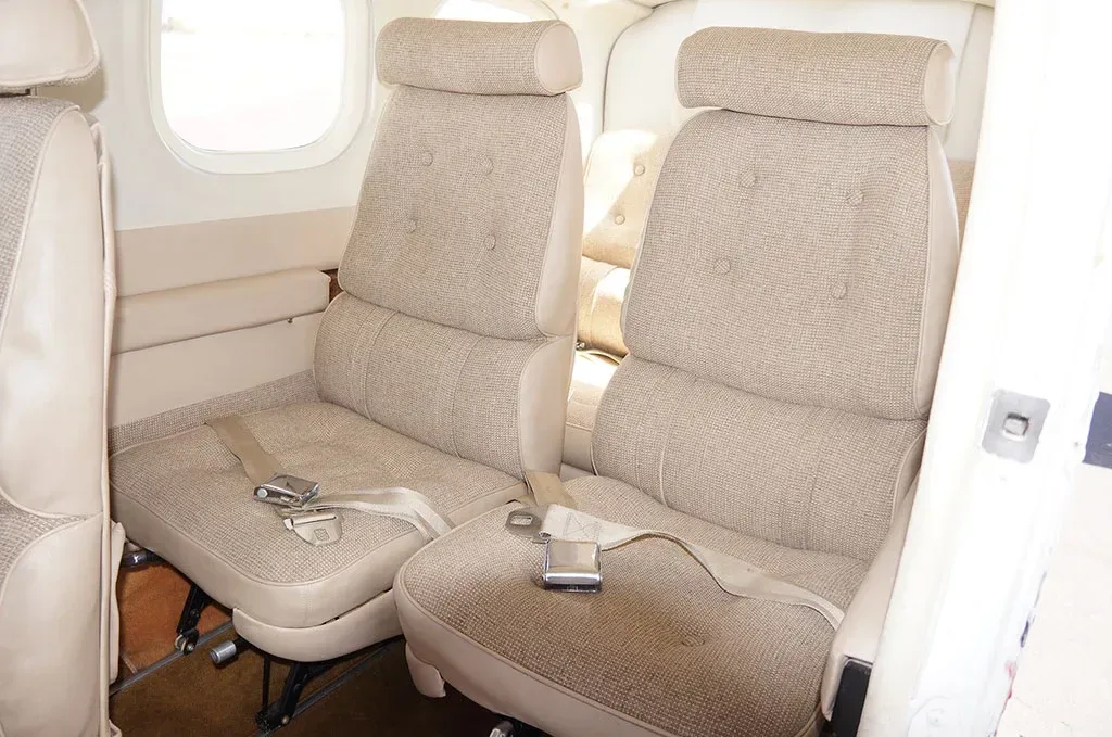 Cabin interior of a 1981 Cessna P210N.