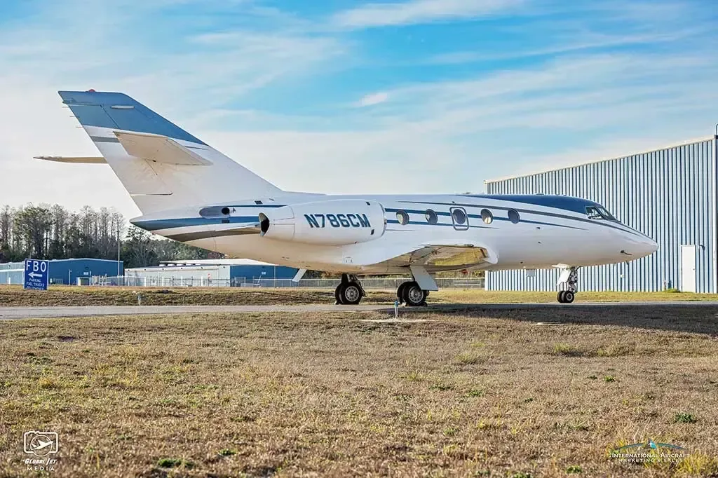 Exterior view of a 1986 Dassault Falcon.