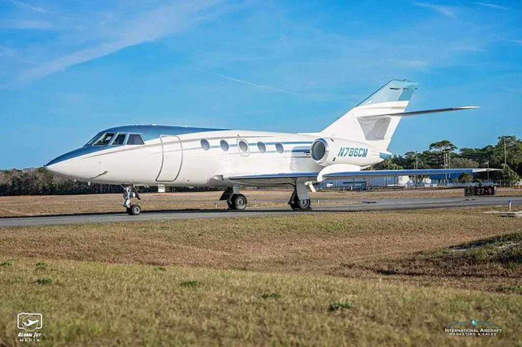 Exterior view of a 1986 Dassault Falcon.